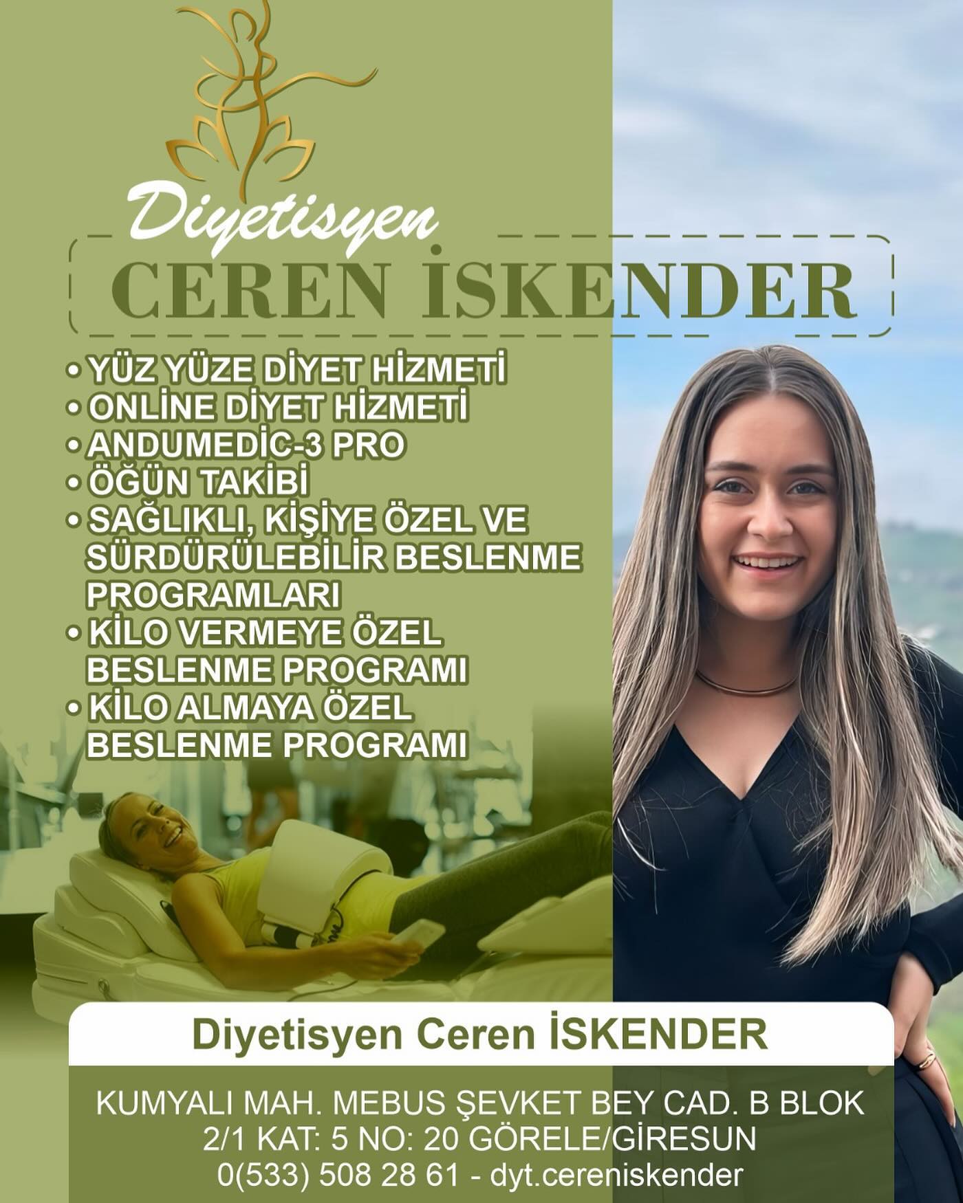 Dyt. Ceren İskender, Diyetisyen GİRESUN, GÖRELE